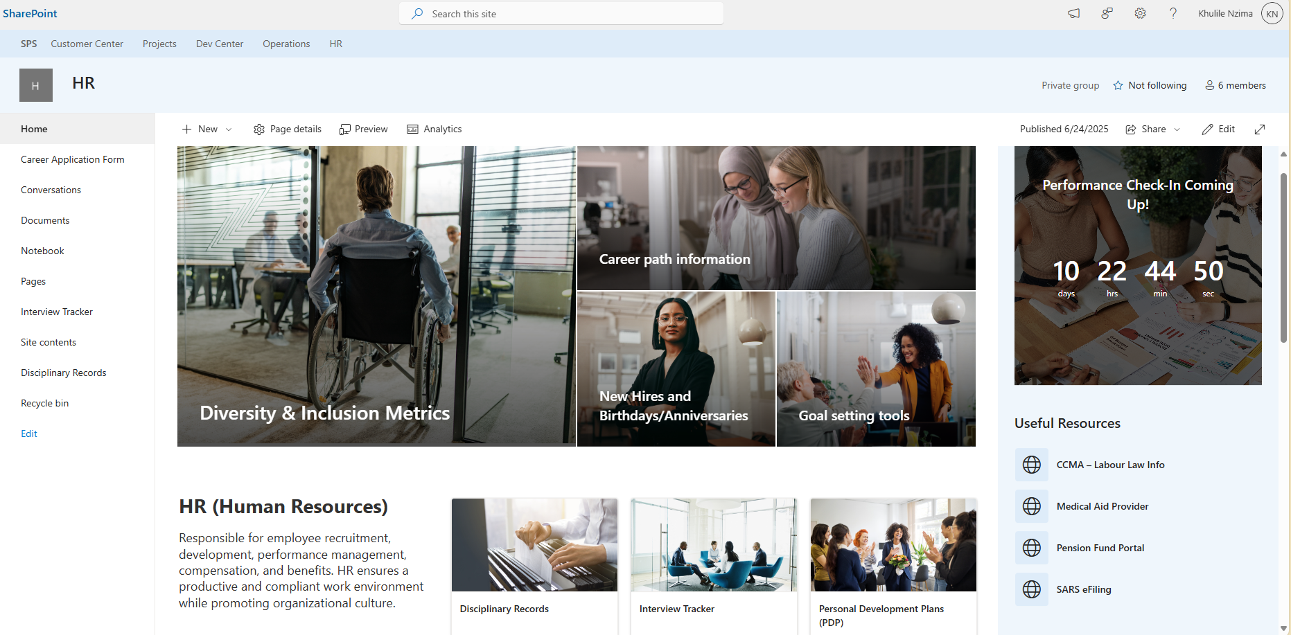 Premium HR SharePoint Site 1 Premium HR SharePoint Site